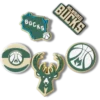 Σειρά 5 γούρων Jibbitz™ «NBA Milwaukee Bucks»