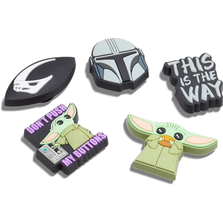 Σειρά 5 τεμαχίων Γούρια Jibbitz™ με θέμα τη σειρά «The Mandalorian» της Disney Σειρά 5 τεμαχίων Γούρια Jibbitz™ με θέμα τη σειρά «The Mandalorian» της Disney