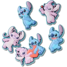 Σετ 5 γούρων Jibbitz για παπούτσια Disney Stitch & Angel