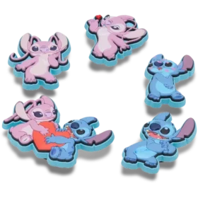 Σετ 5 γούρων Jibbitz για παπούτσια Disney Stitch & Angel