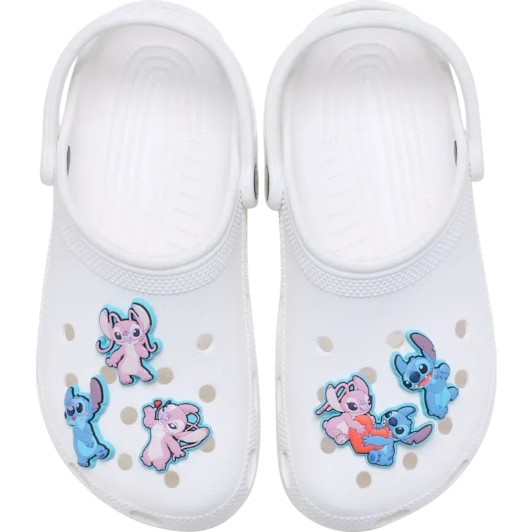 Σετ 5 γούρων Jibbitz για παπούτσια Disney Stitch & Angel Σετ 5 γούρων Jibbitz για παπούτσια Disney Stitch & Angel