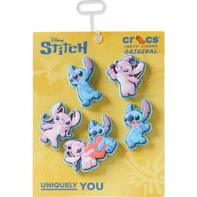 Σετ 5 γούρων Jibbitz για παπούτσια Disney Stitch & Angel Σετ 5 γούρων Jibbitz για παπούτσια Disney Stitch & Angel