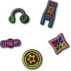 Σετ 5 γούρων Jibbitz™ «Level up Gamer»