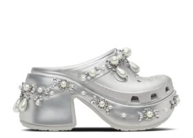 Simone Rocha x Siren Σαμπό με καρφιά «Metallic Silver»