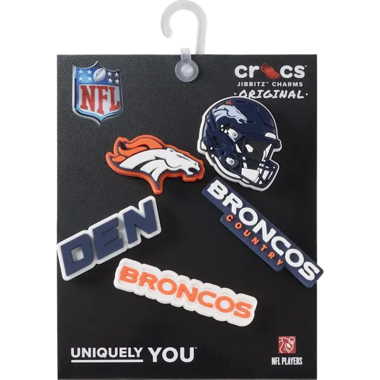 Συλλογή 5 γουριών Jibbitz™ για παπούτσια Nfl Denver Broncos Συλλογή 5 γουριών Jibbitz™ για παπούτσια Nfl Denver Broncos