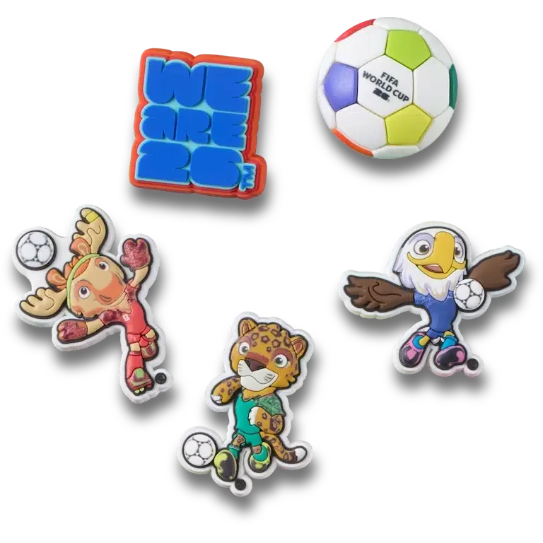 Συλλογή 5 γούρων Jibbitz™ Fifa World Cup 26 Συλλογή 5 γούρων Jibbitz™ Fifa World Cup 26