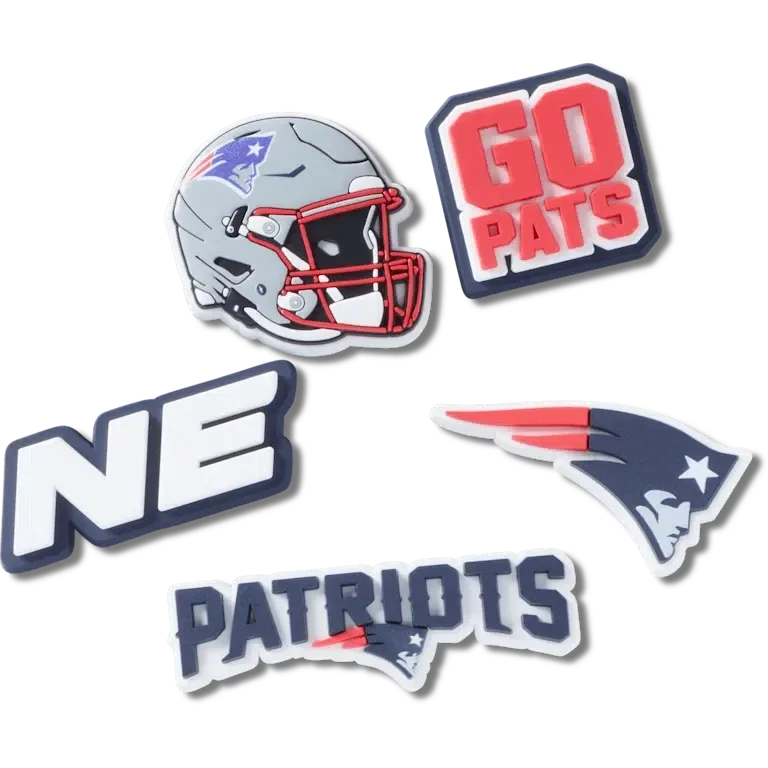 Συλλογή 5 γούρων Jibbitz για παπούτσια «New England Patriots» της NFL Συλλογή 5 γούρων Jibbitz για παπούτσια «New England Patriots» της NFL