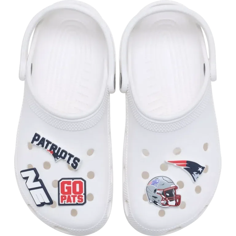 Συλλογή 5 γούρων Jibbitz για παπούτσια «New England Patriots» της NFL Συλλογή 5 γούρων Jibbitz για παπούτσια «New England Patriots» της NFL