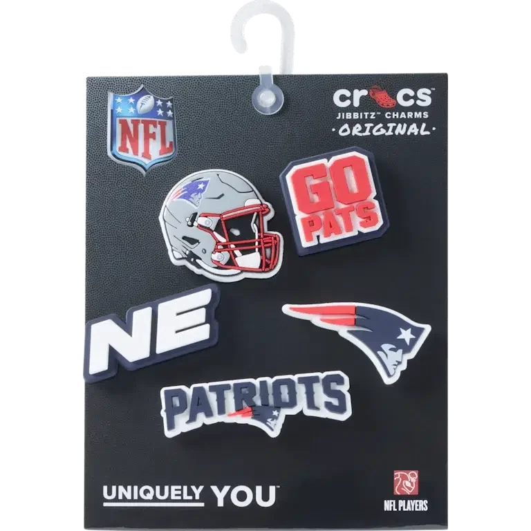 Συλλογή 5 γούρων Jibbitz για παπούτσια «New England Patriots» της NFL Συλλογή 5 γούρων Jibbitz για παπούτσια «New England Patriots» της NFL
